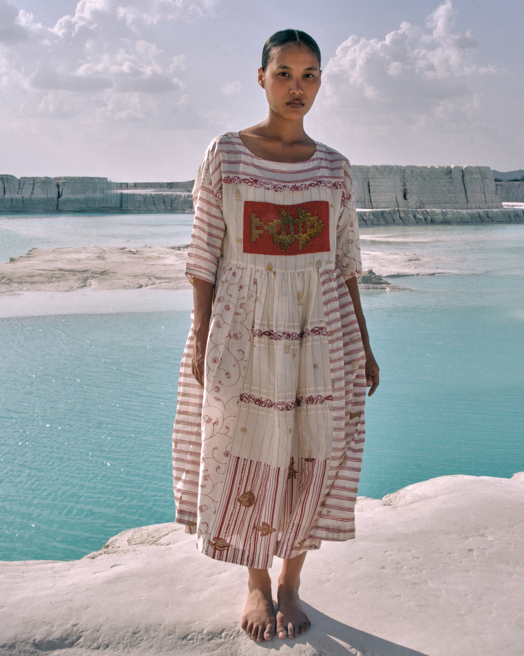 Yati Patch Dress DRESSES Ahmev