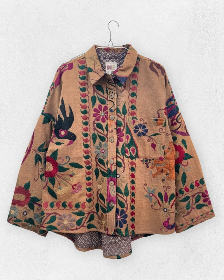 Mivaan Shacket TOPS IKKIVI One Size Pattern 2 Cotton