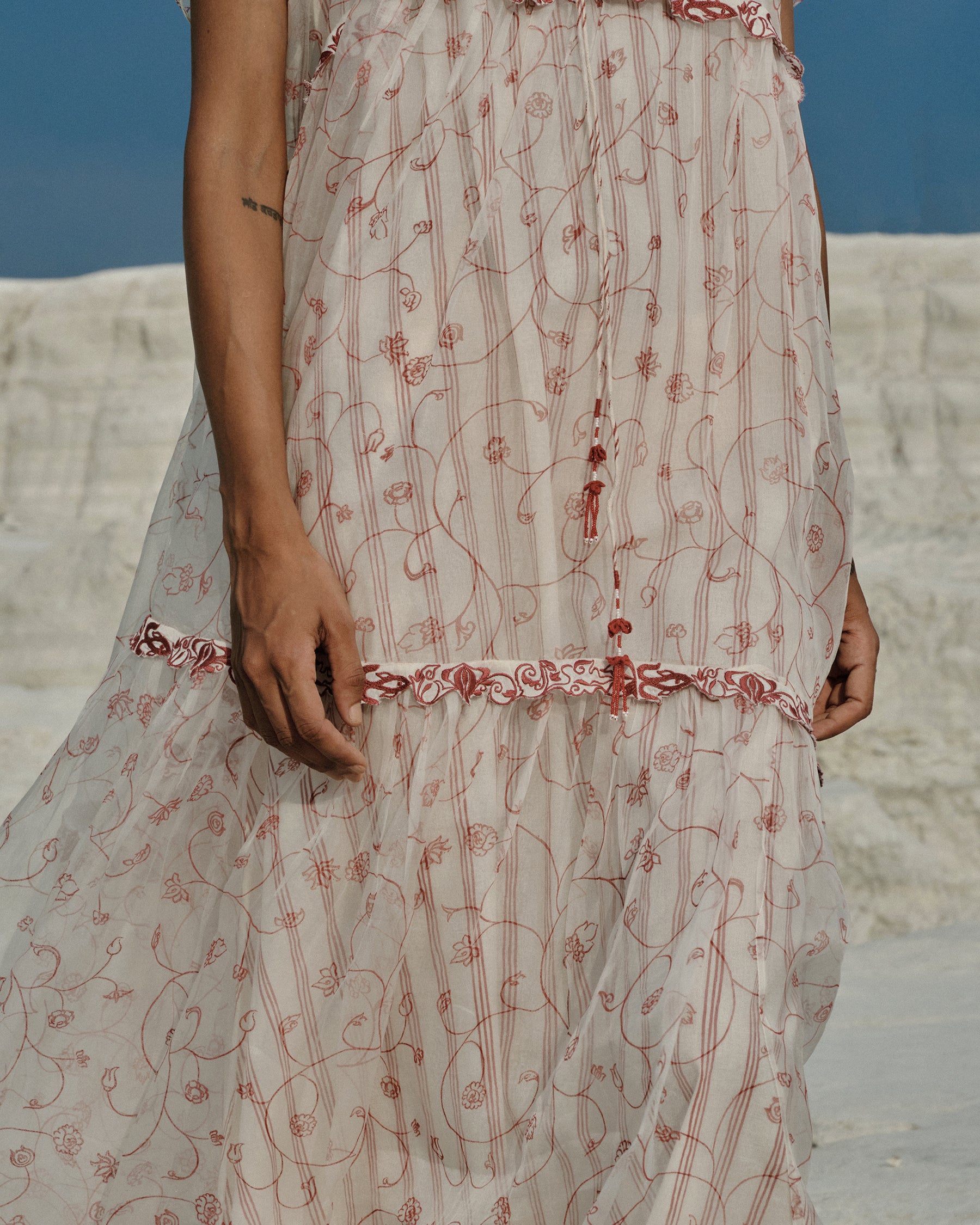 Ei Mon Organza Tier Dress DRESSES Ahmev