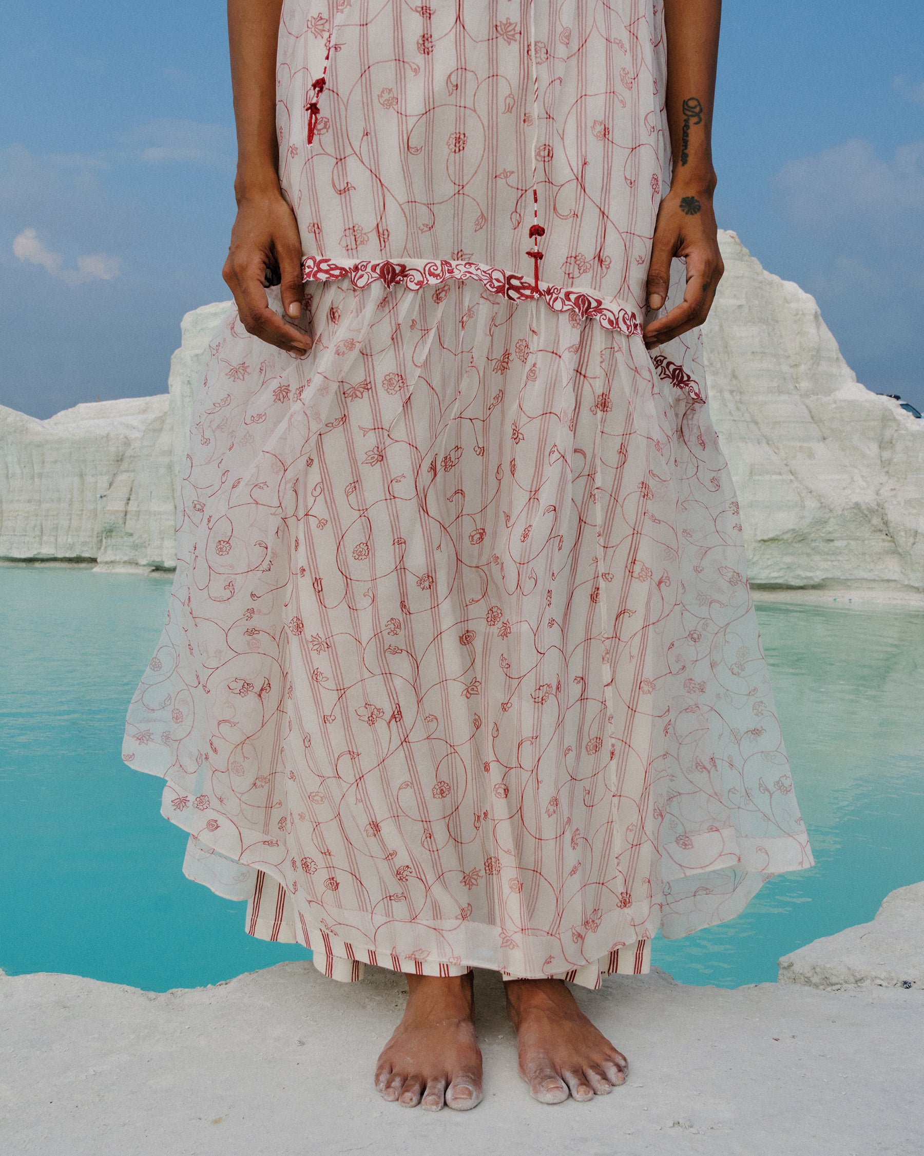 Ei Mon Organza Tier Dress DRESSES Ahmev