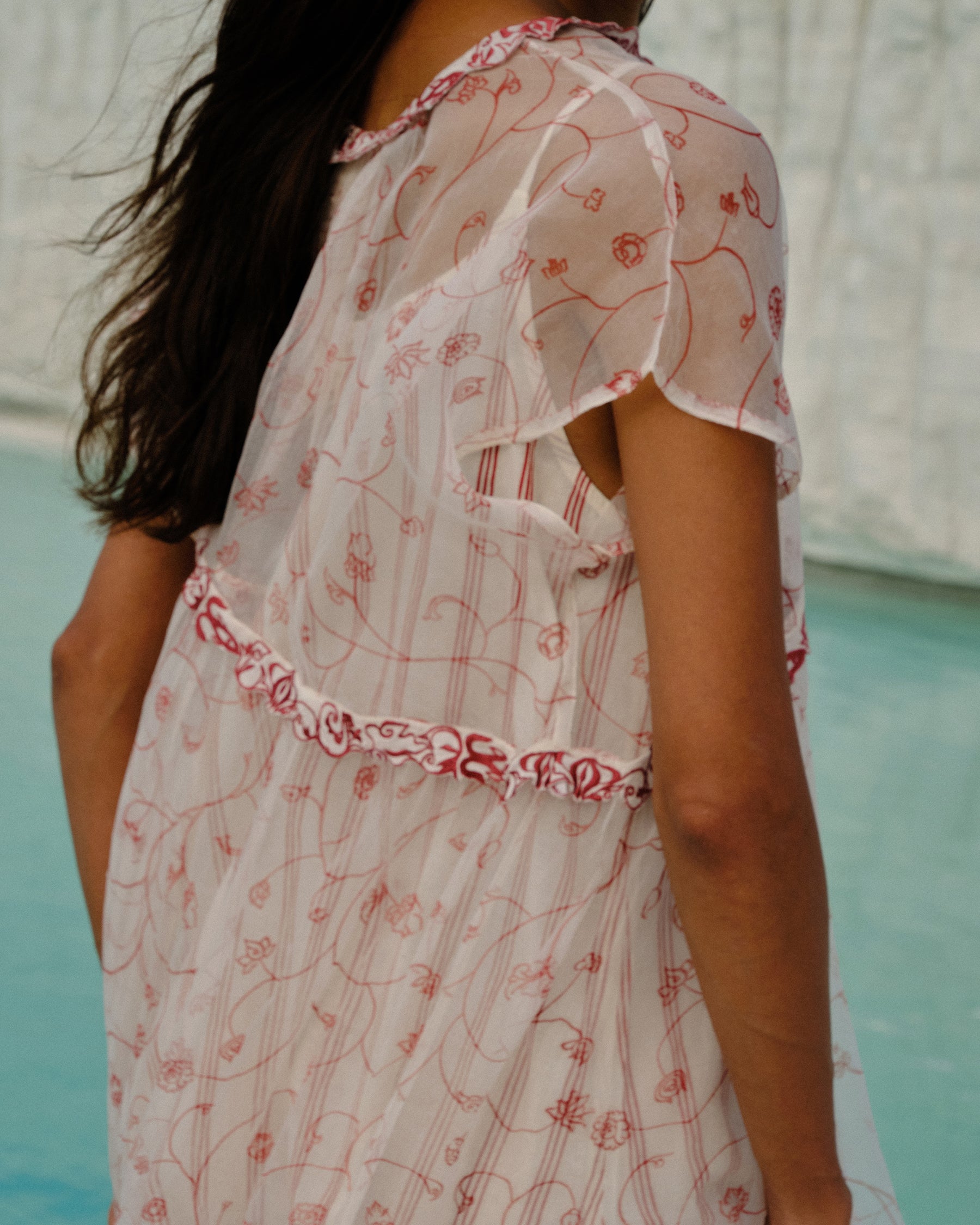 Ei Mon Organza Tier Dress DRESSES Ahmev