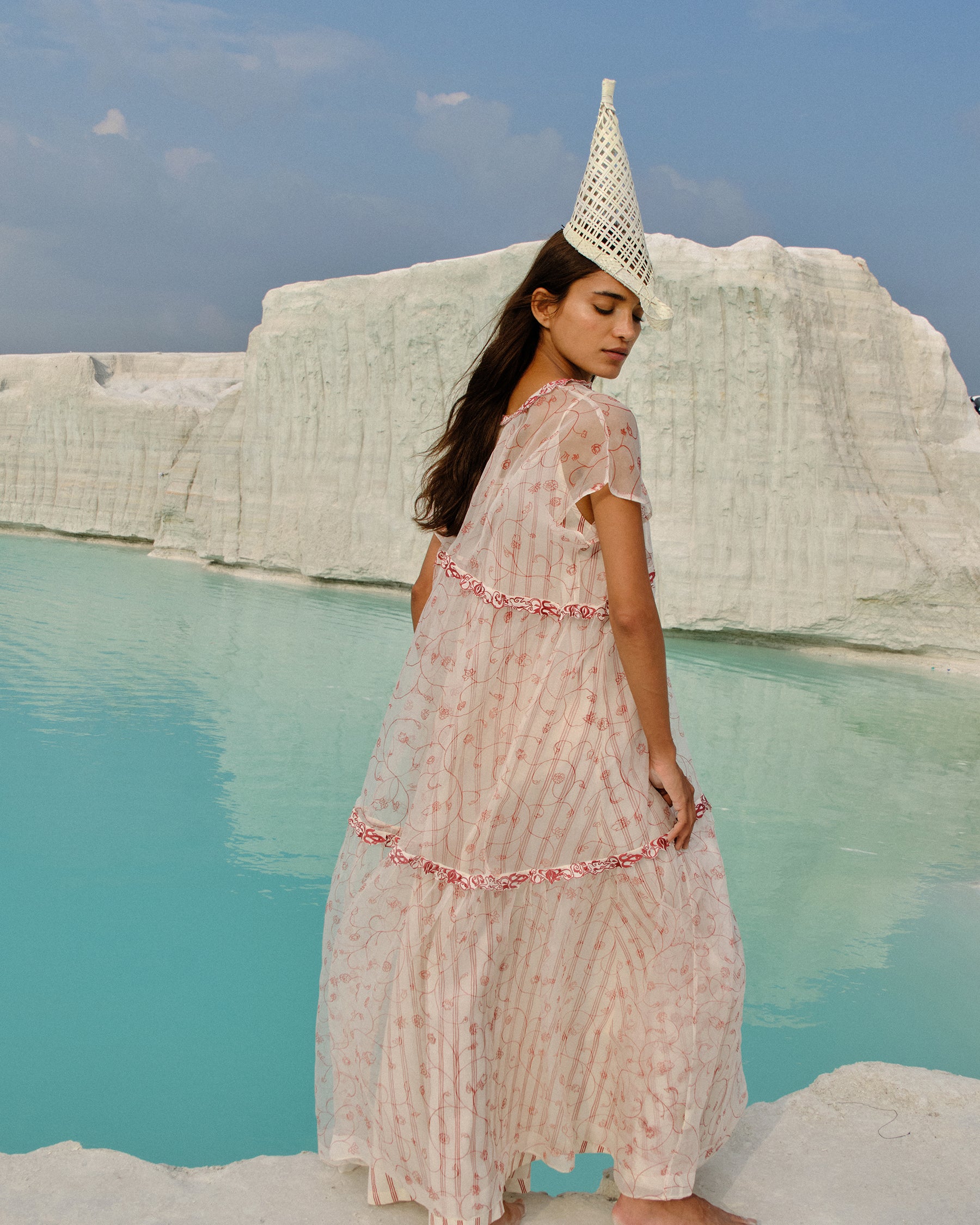 Ei Mon Organza Tier Dress DRESSES Ahmev