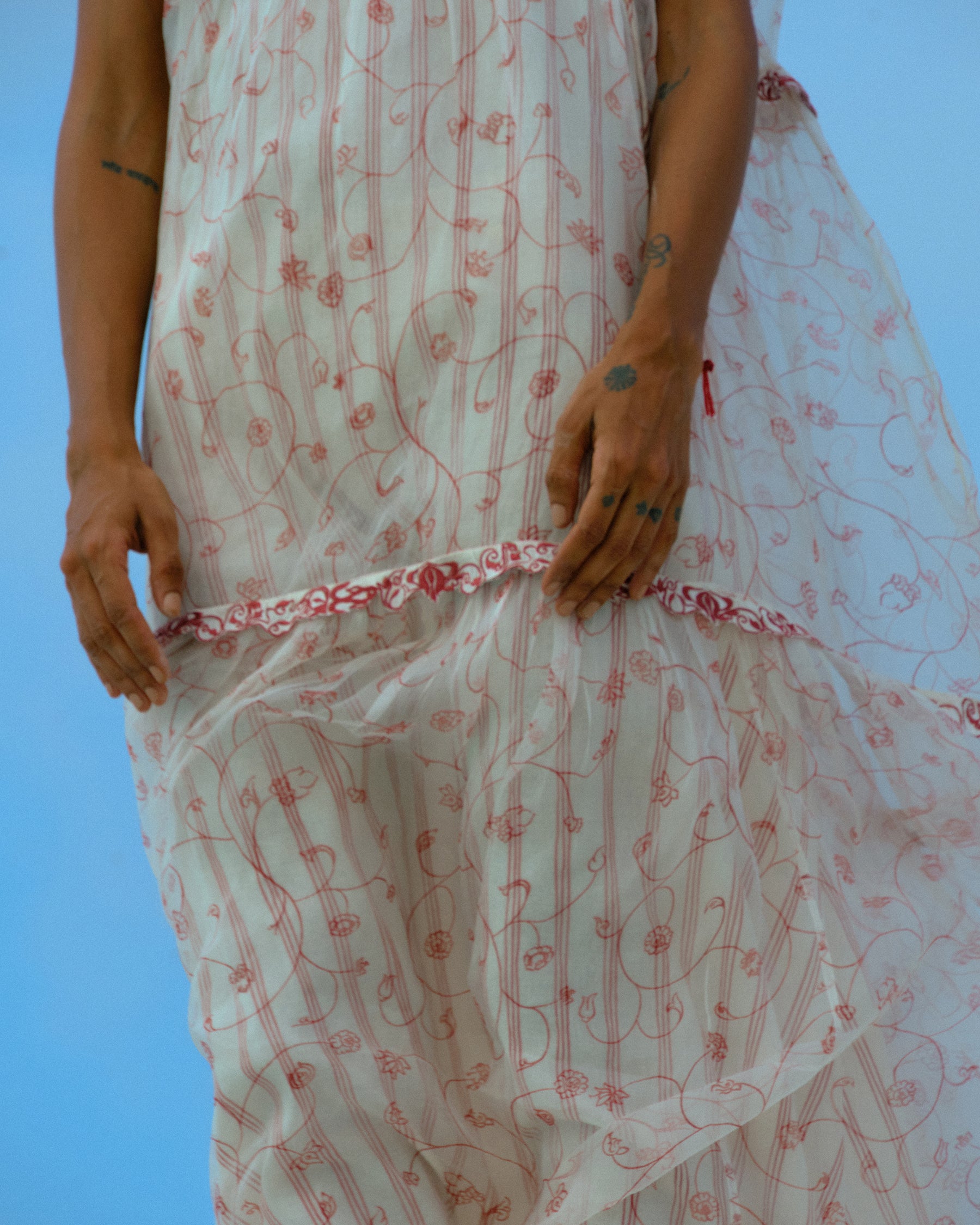 Ei Mon Organza Tier Dress DRESSES Ahmev