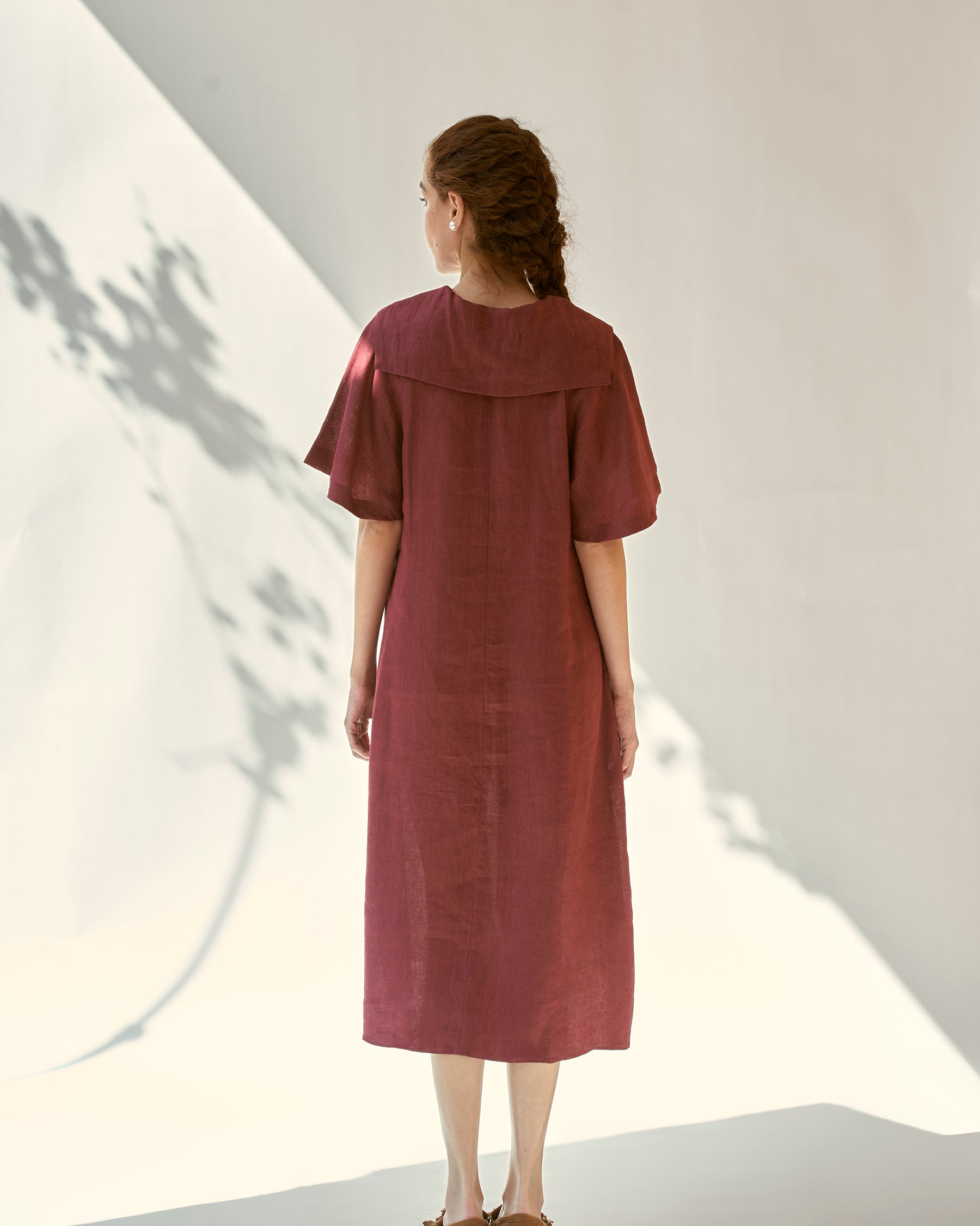 Anytime Burgundy Dress DRESSES IKKIVI