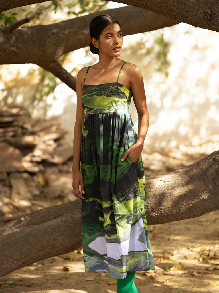 Ella Green Dress DRESSES Doodlage