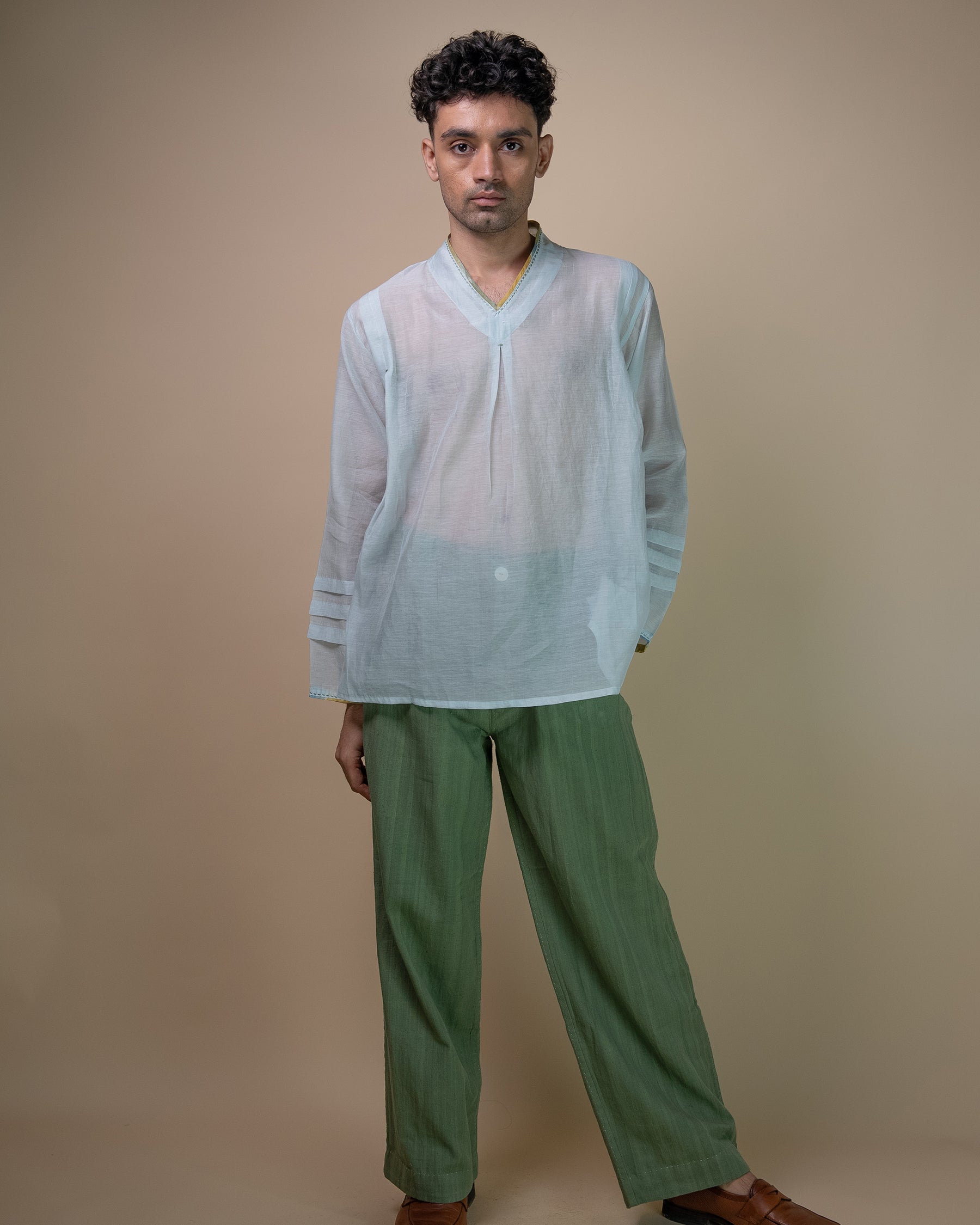 Meadows Unisex Chanderi Shirt TOPS IKKIVI