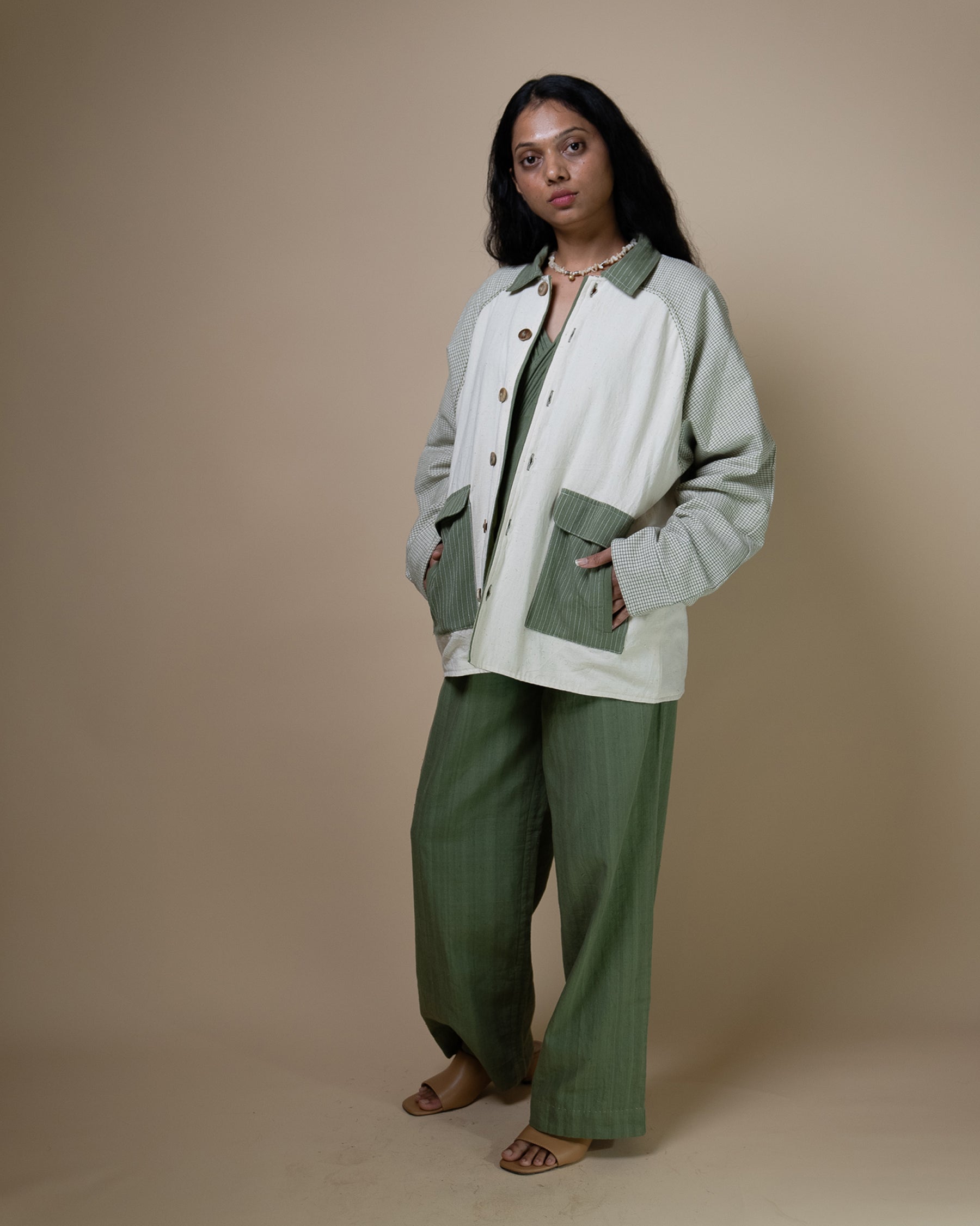 Meadows Unisex Colour Blocked Shirt Jacket JACKETS IKKIVI