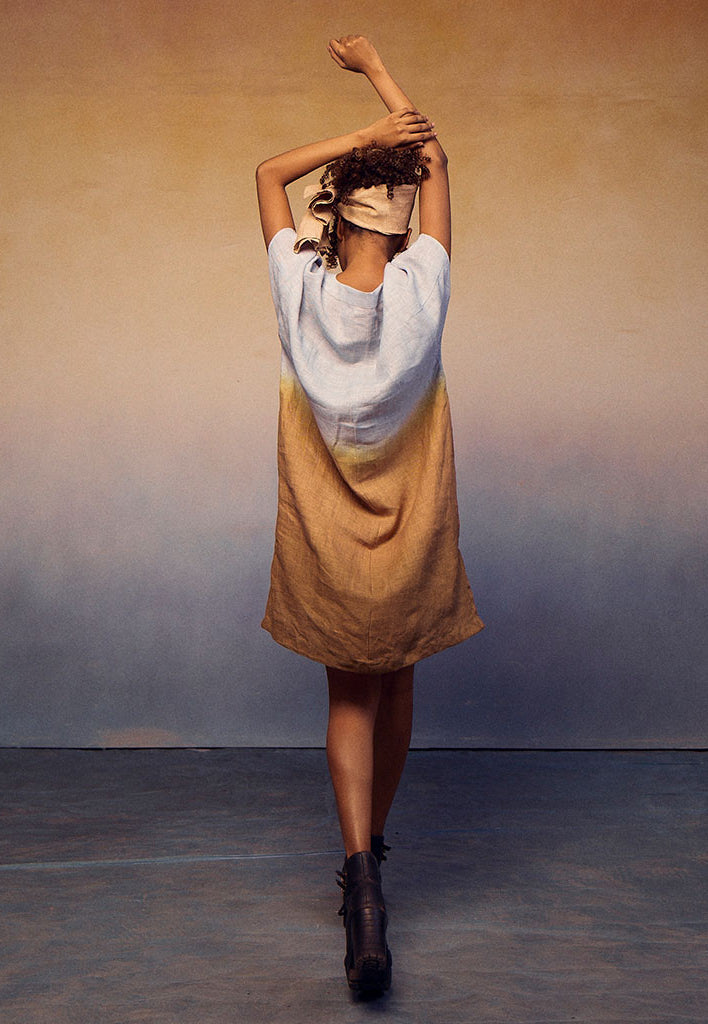 Ombre Block Dress Blue Cocoa DRESSES IKKIVI