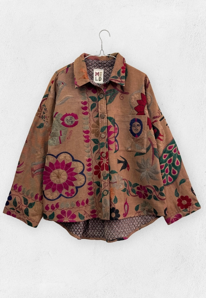 Mivaan Shacket TOPS IKKIVI One Size Pattern 4 Cotton