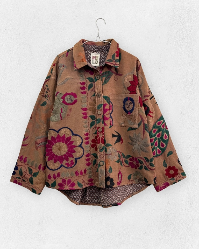 Mivaan Shacket TOPS IKKIVI One Size Pattern 4 Cotton