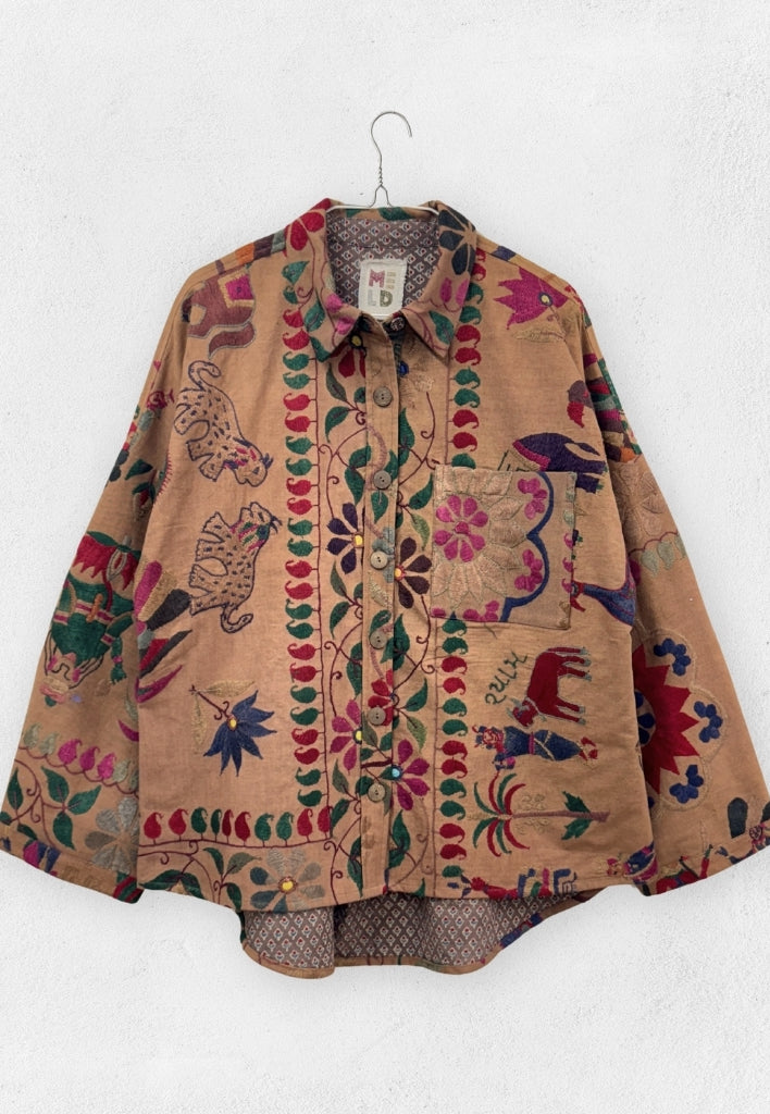 Mivaan Shacket TOPS IKKIVI One Size Pattern 3 Cotton