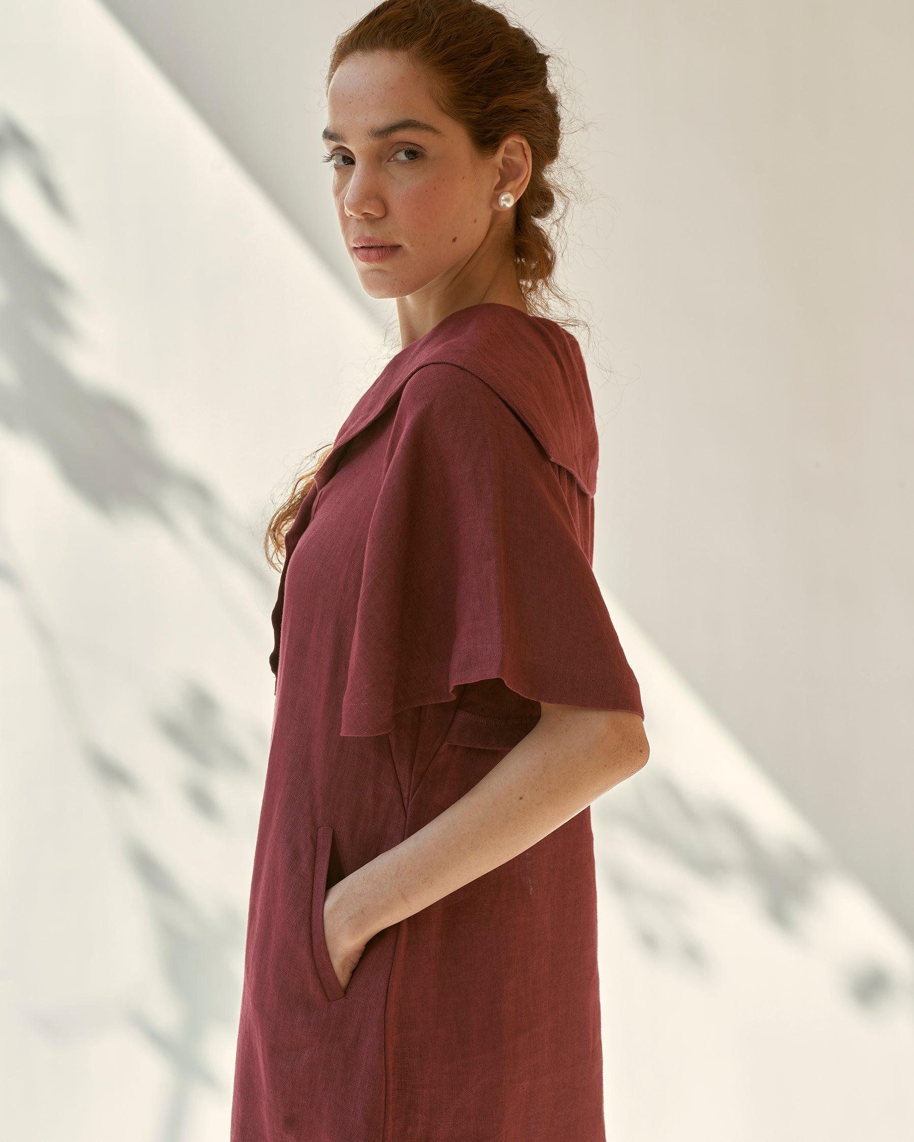 Anytime Burgundy Dress DRESSES IKKIVI