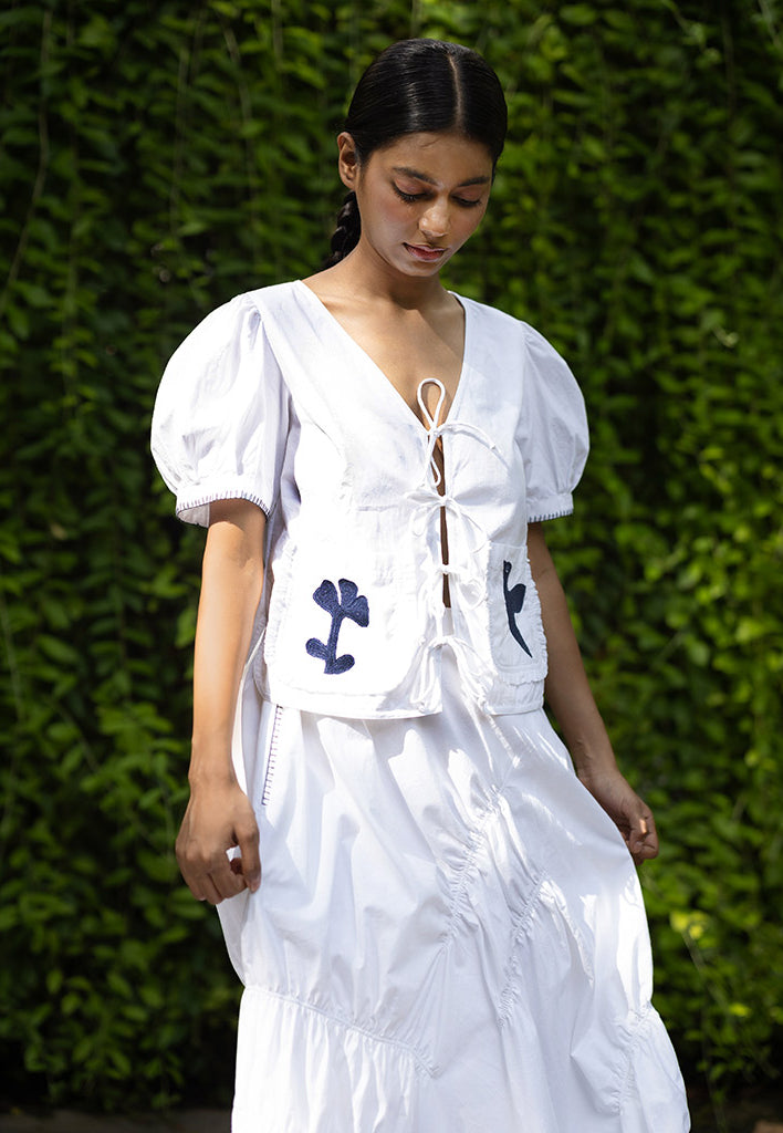 Fern White Top TOPS Doodlage