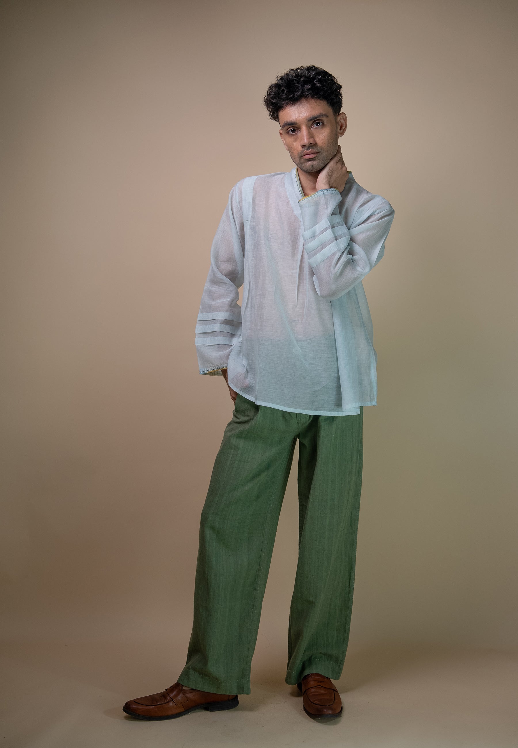 Meadows Unisex Chanderi Shirt TOPS IKKIVI