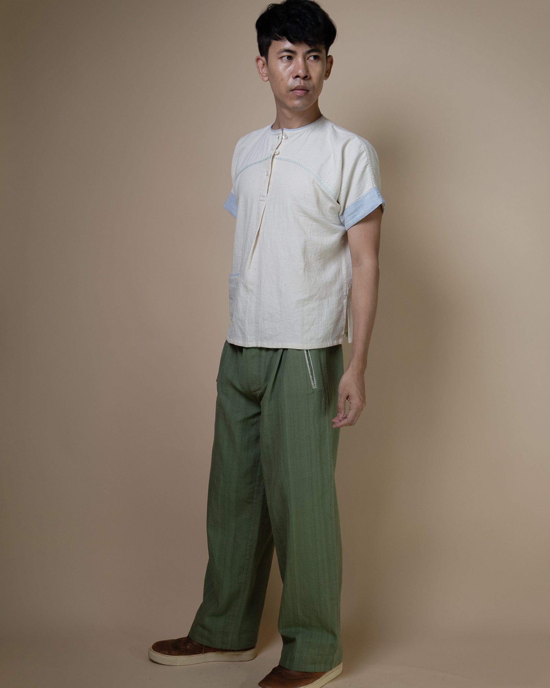 Meadows Unisex Yoke Detail Shirt TOPS IKKIVI
