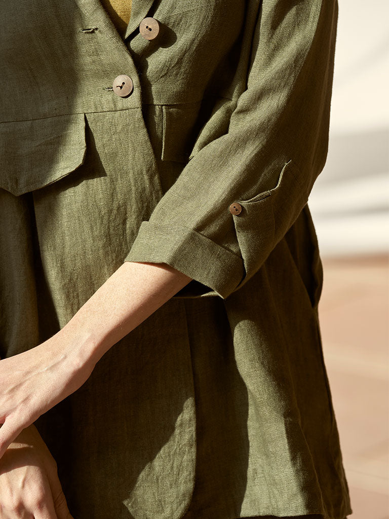 My Fav Green Oversized Blazer Set SETS IKKIVI