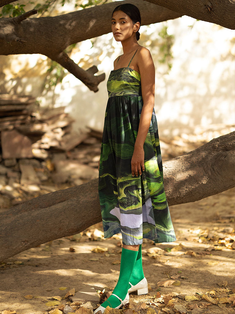 Ella Green Dress DRESSES Doodlage