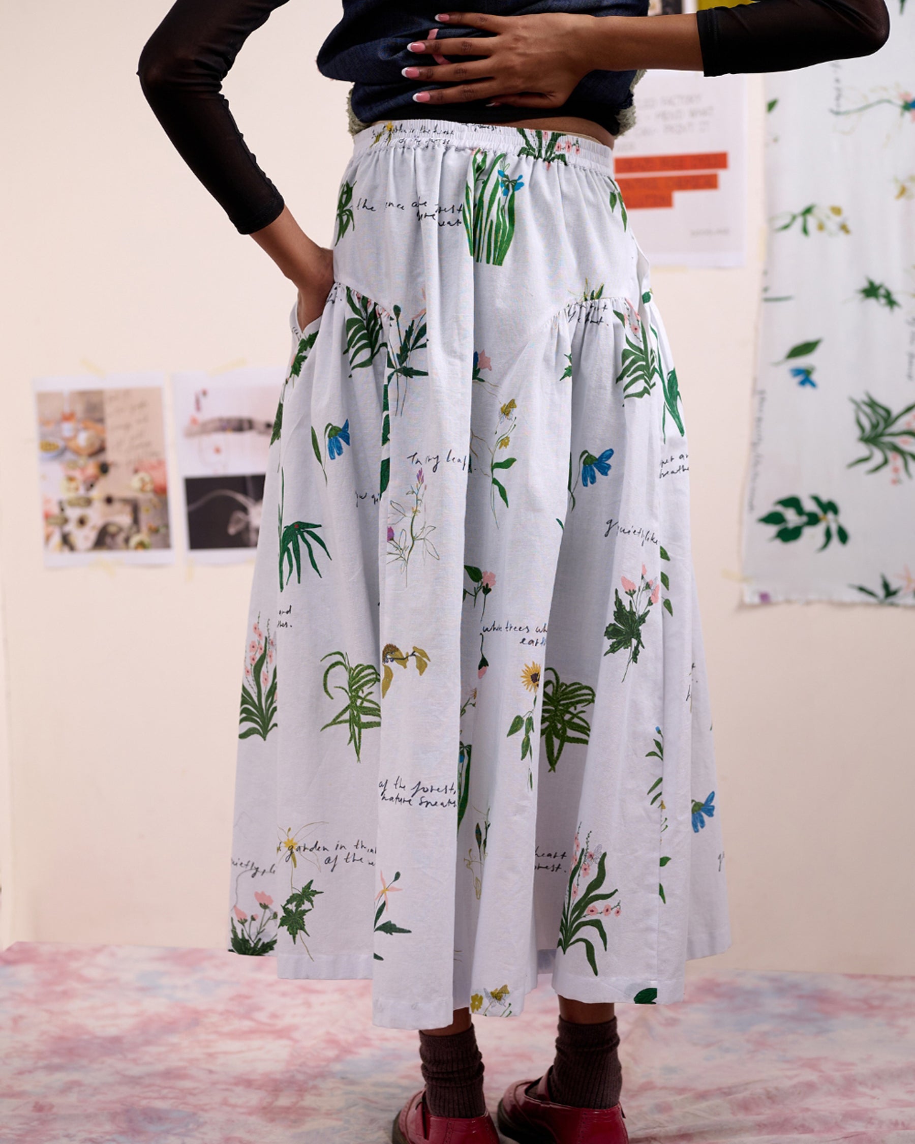 Velora Printed Skirt BOTTOMS Doodlage