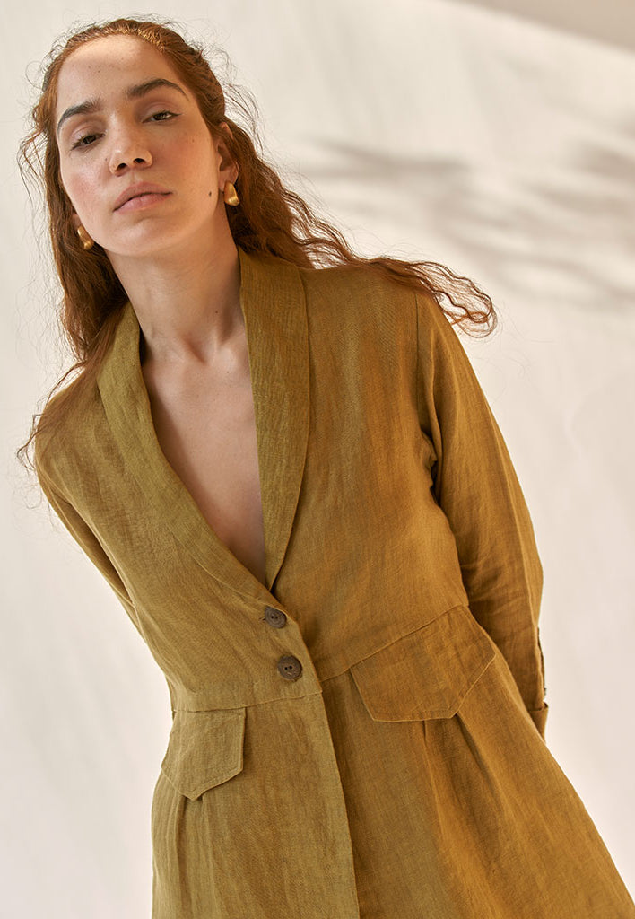 My Fav Mustard Oversized Blazer Set SETS IKKIVI