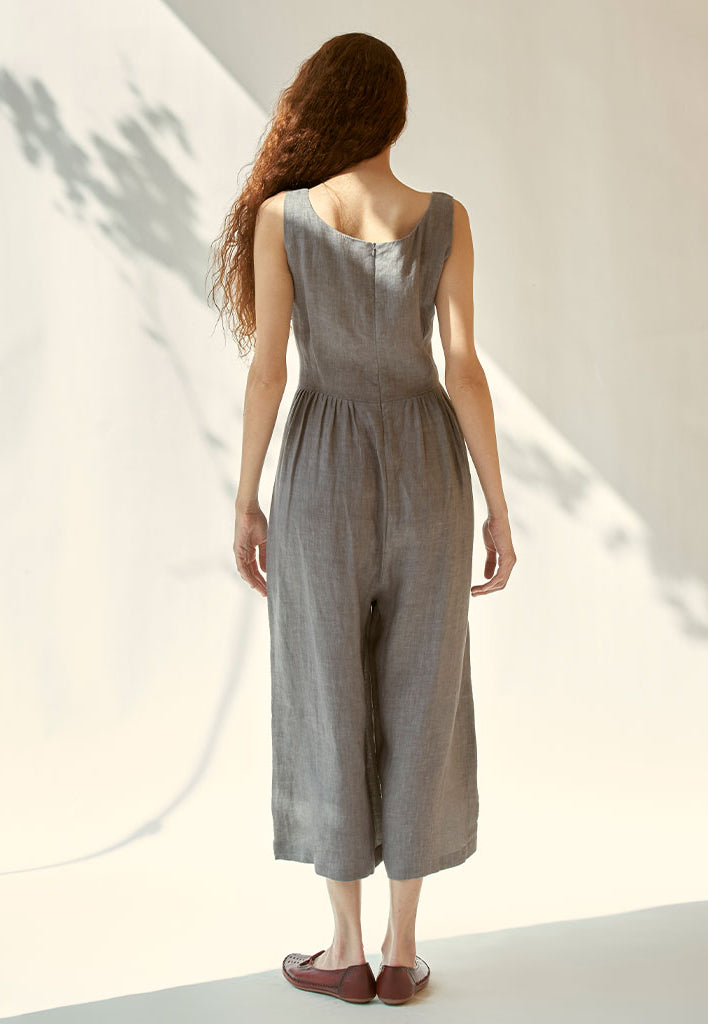 Beyond Basic Grey Jumpsuit JUMPSUITS IKKIVI
