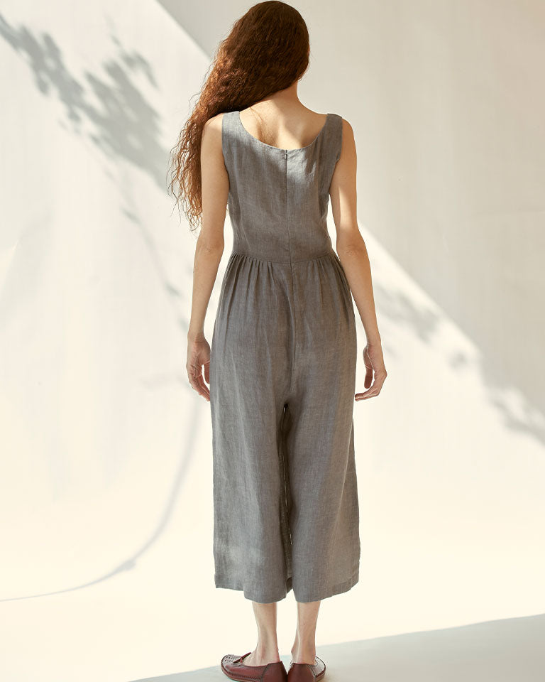 Beyond Basic Grey Jumpsuit JUMPSUITS IKKIVI