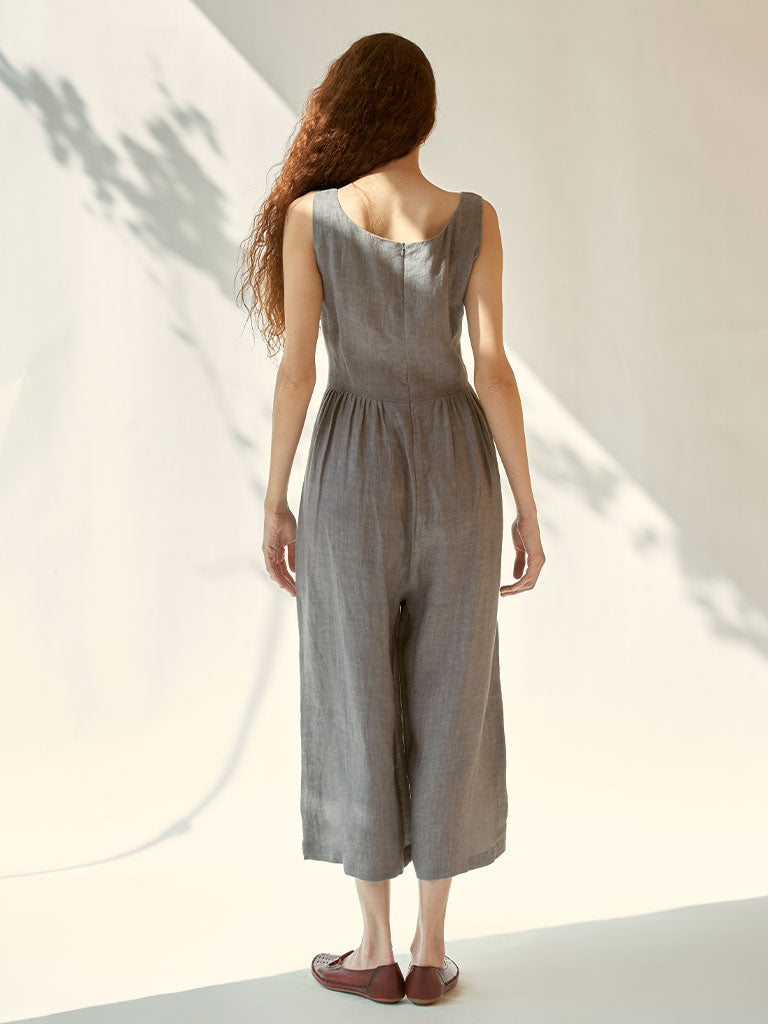 Beyond Basic Grey Jumpsuit JUMPSUITS IKKIVI