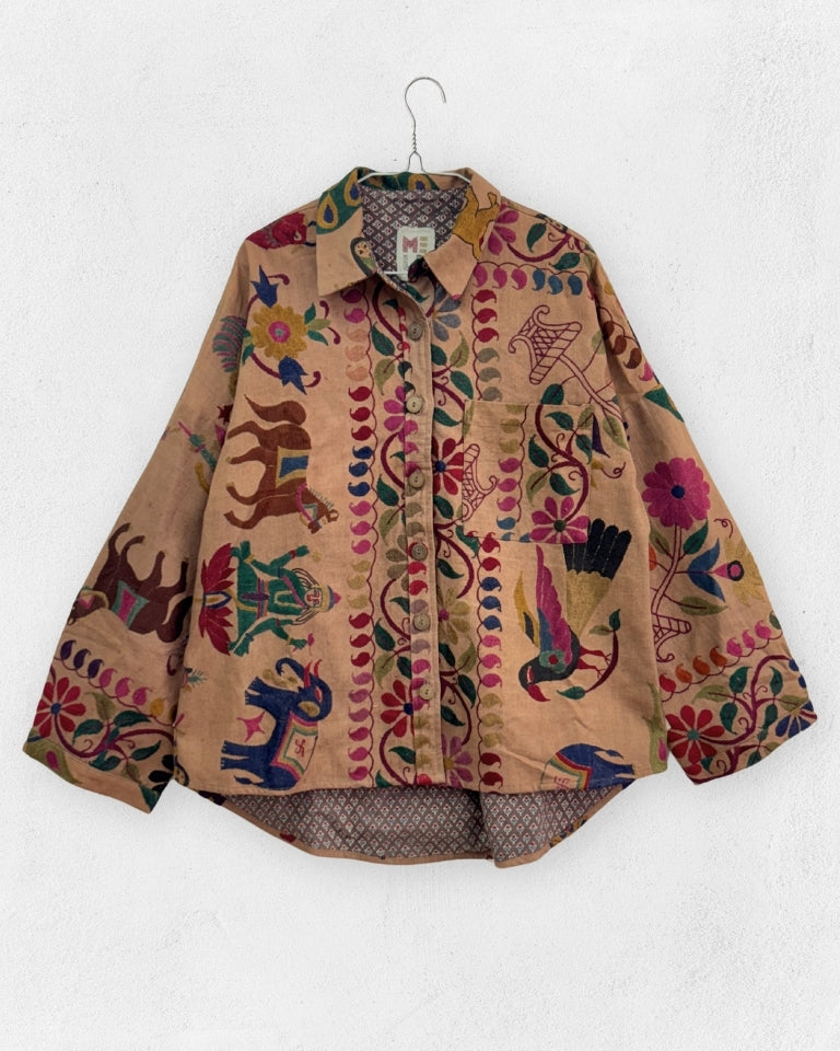 Mivaan Shacket TOPS IKKIVI One Size Pattern 6 Cotton