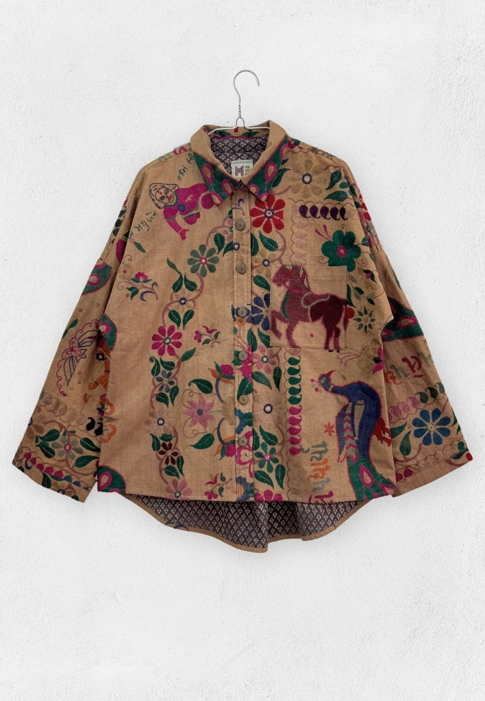 Mivaan Shacket TOPS IKKIVI One Size Pattern 7 Cotton