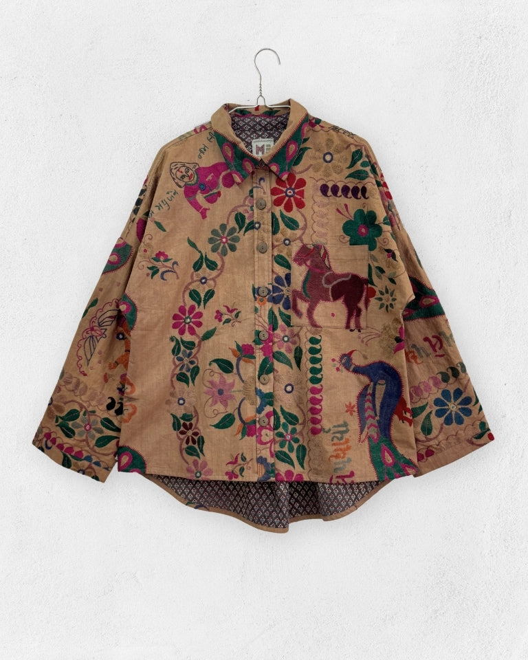 Mivaan Shacket TOPS IKKIVI One Size Pattern 7 Cotton