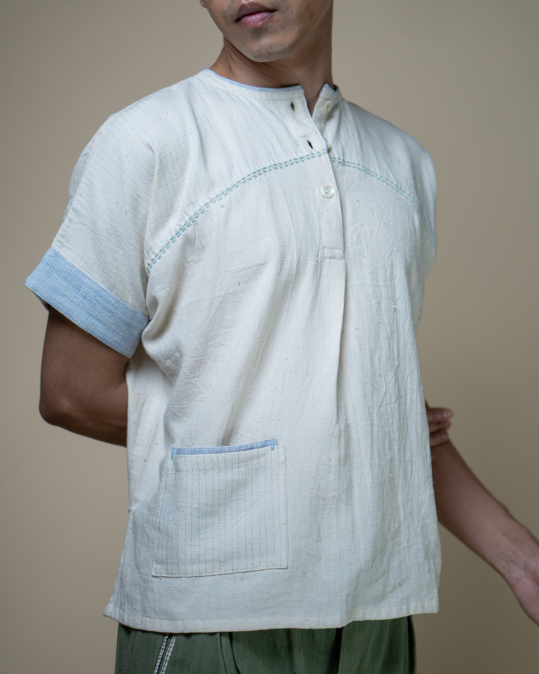 Meadows Unisex Yoke Detail Shirt TOPS IKKIVI