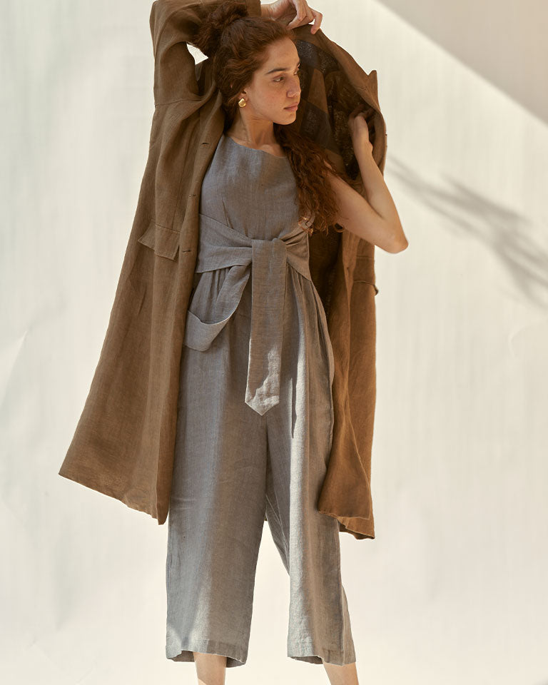 Beyond Basic Grey Jumpsuit JUMPSUITS IKKIVI