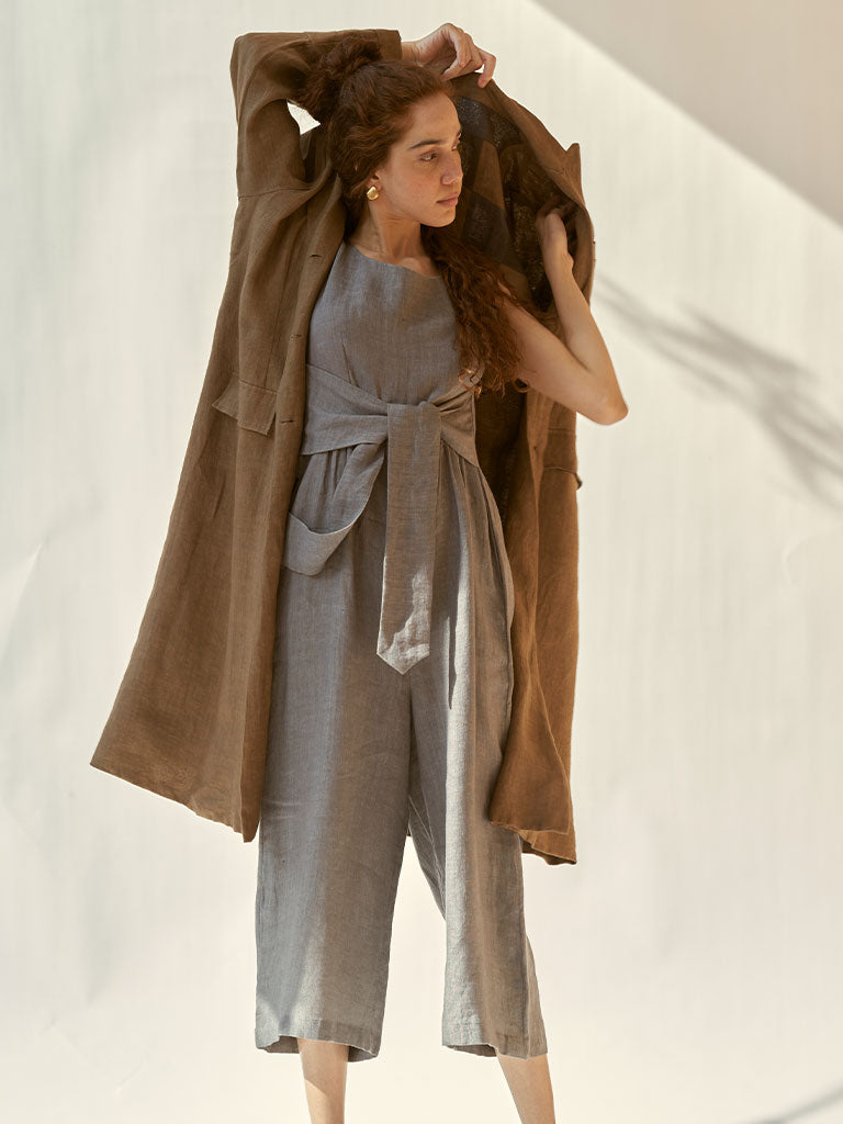 Beyond Basic Grey Jumpsuit JUMPSUITS IKKIVI