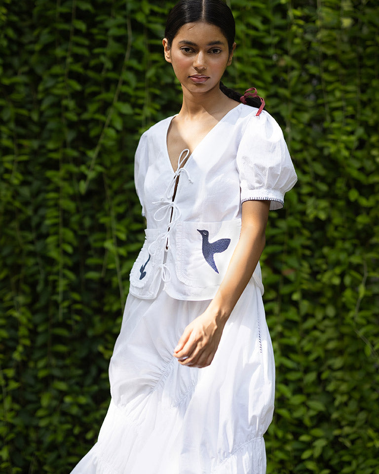 Fern White Top TOPS Doodlage