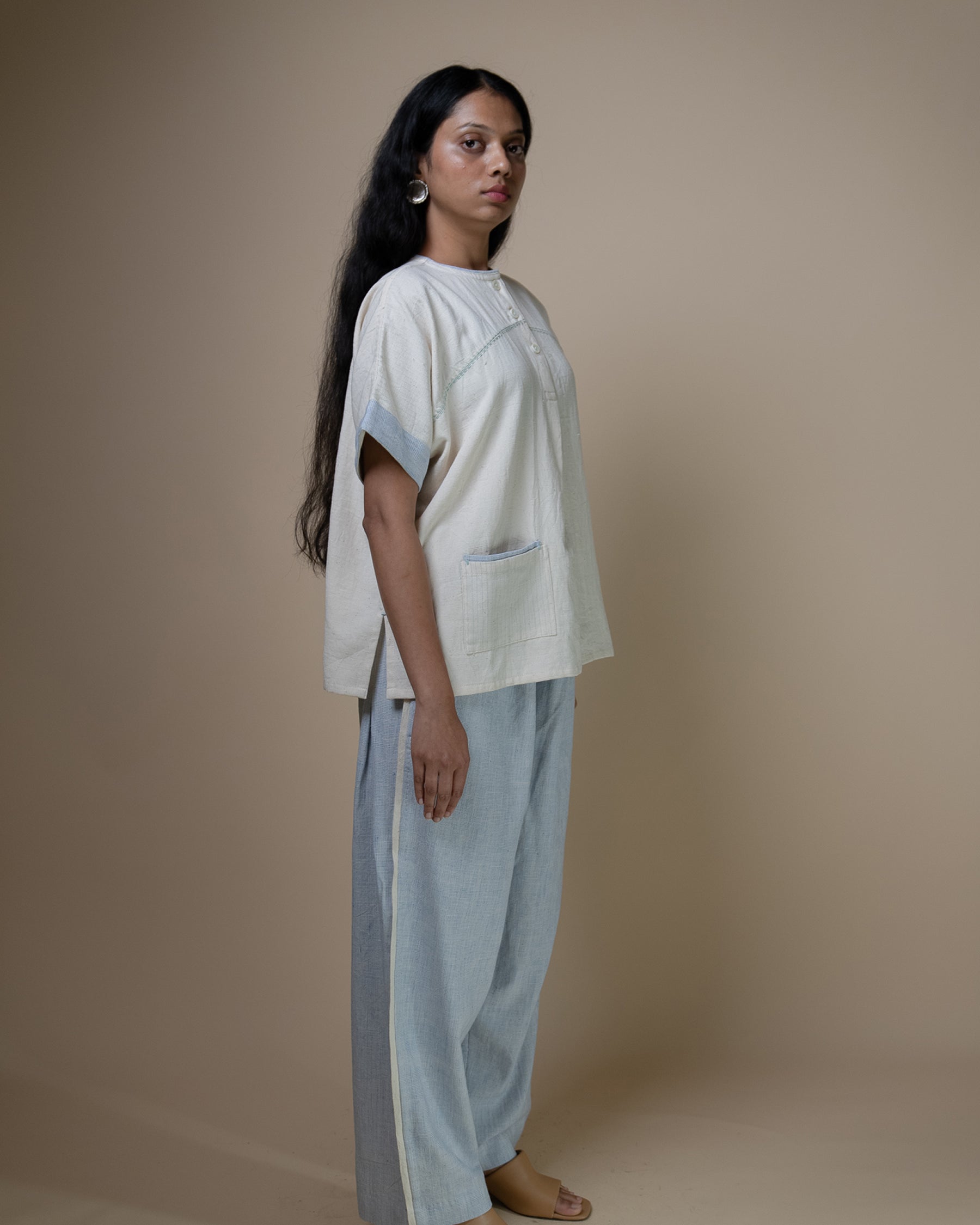 Meadows Unisex Yoke Detail Shirt TOPS IKKIVI