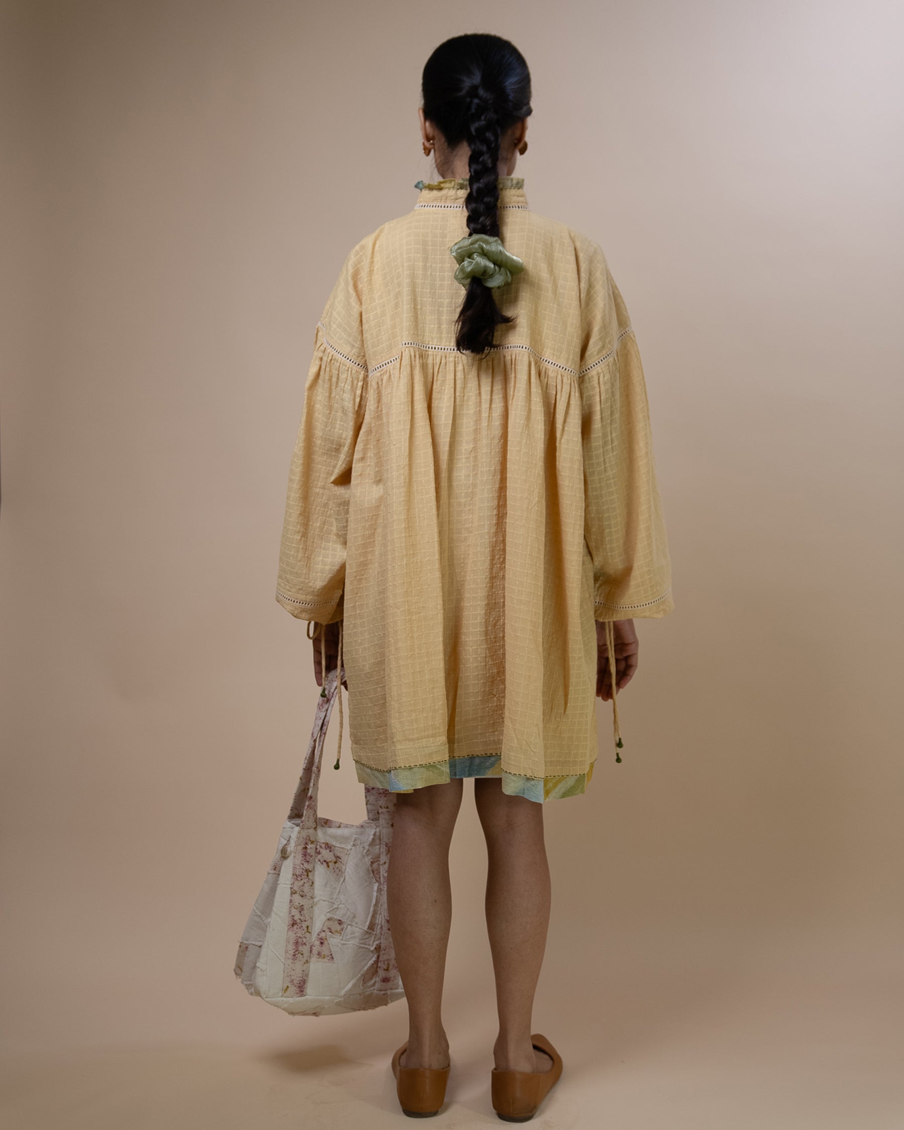 Meadows Gathered Short Dress DRESSES IKKIVI