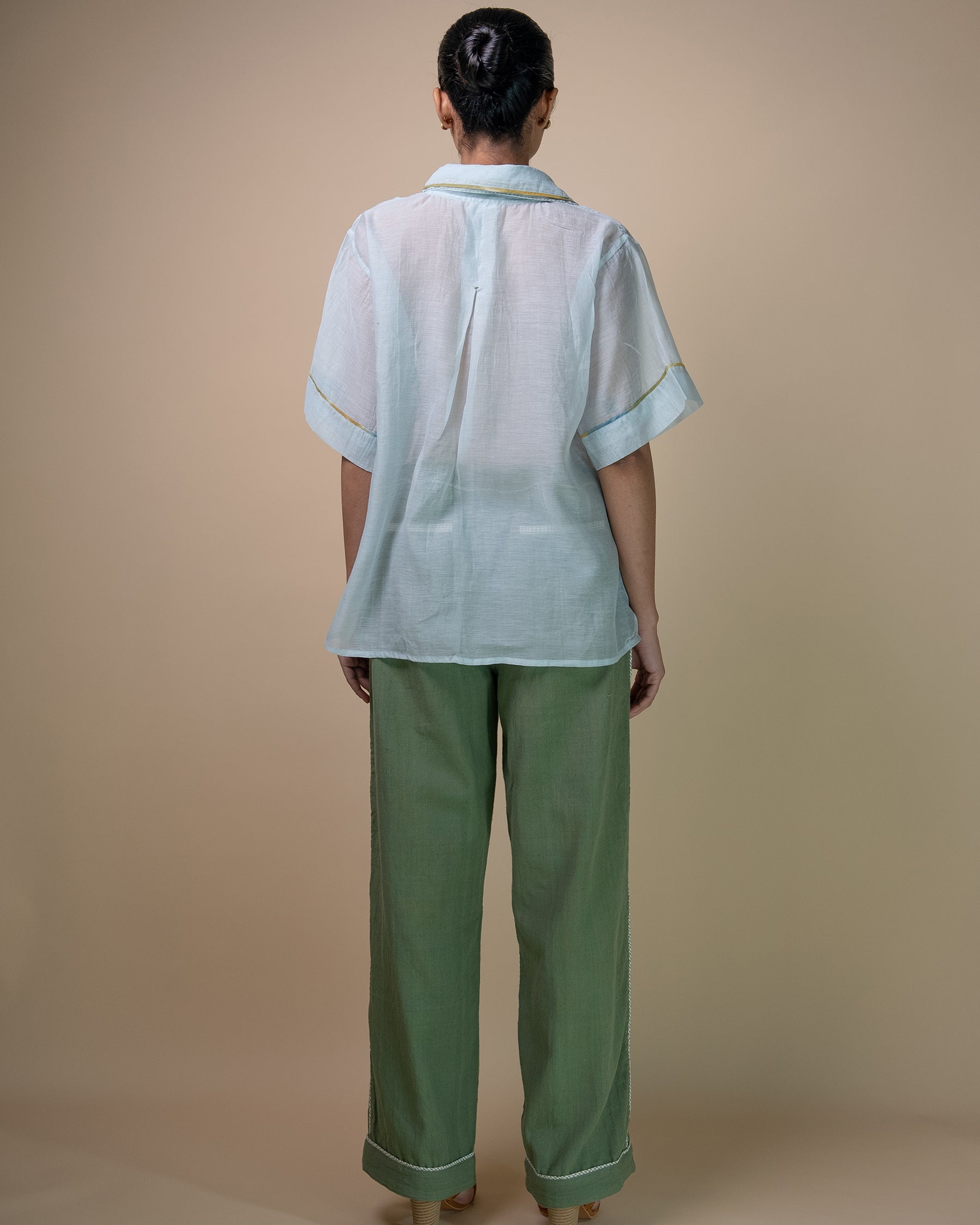 Meadows Patch Pocket Chanderi Shirt TOPS IKKIVI