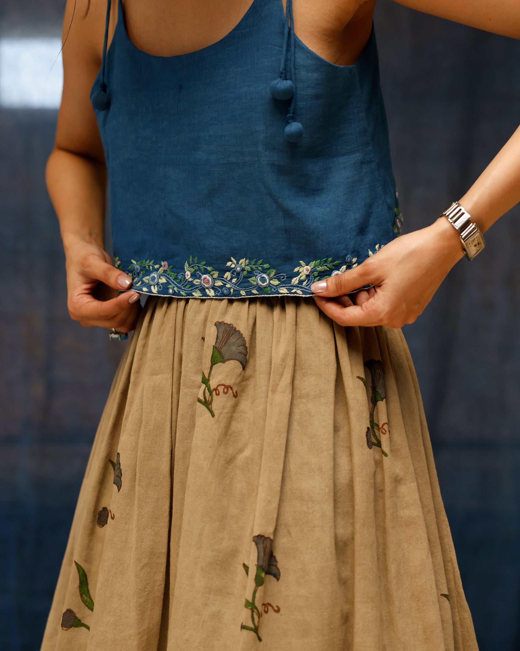 The Bluenn Earthbound Tiered Skirt BOTTOMS IKKIVI