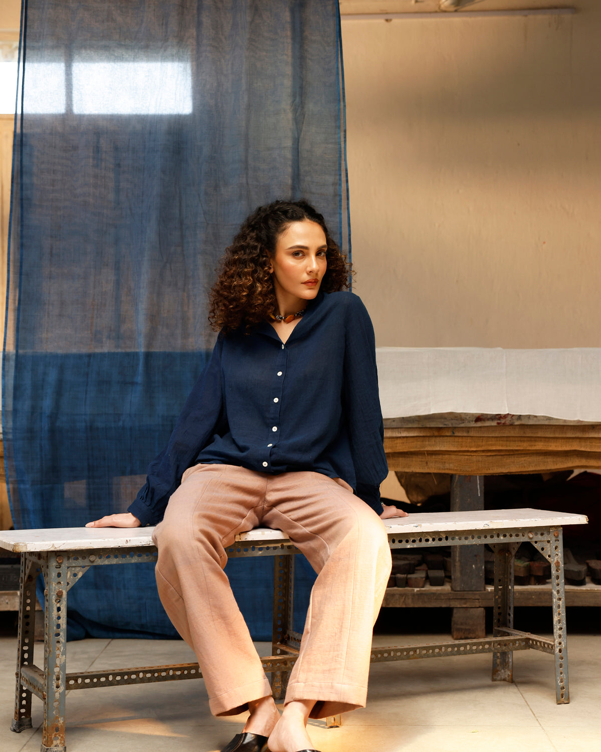 Indigo Quietude Shirt TOPS IKKIVI