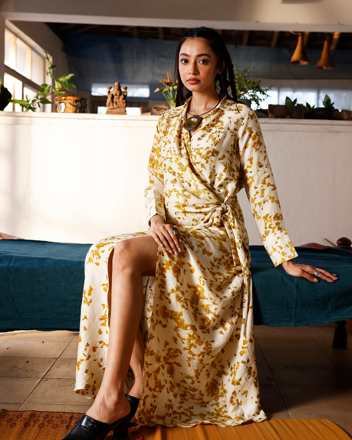 The Marigold Reverie Wrap Dress DRESSES IKKIVI