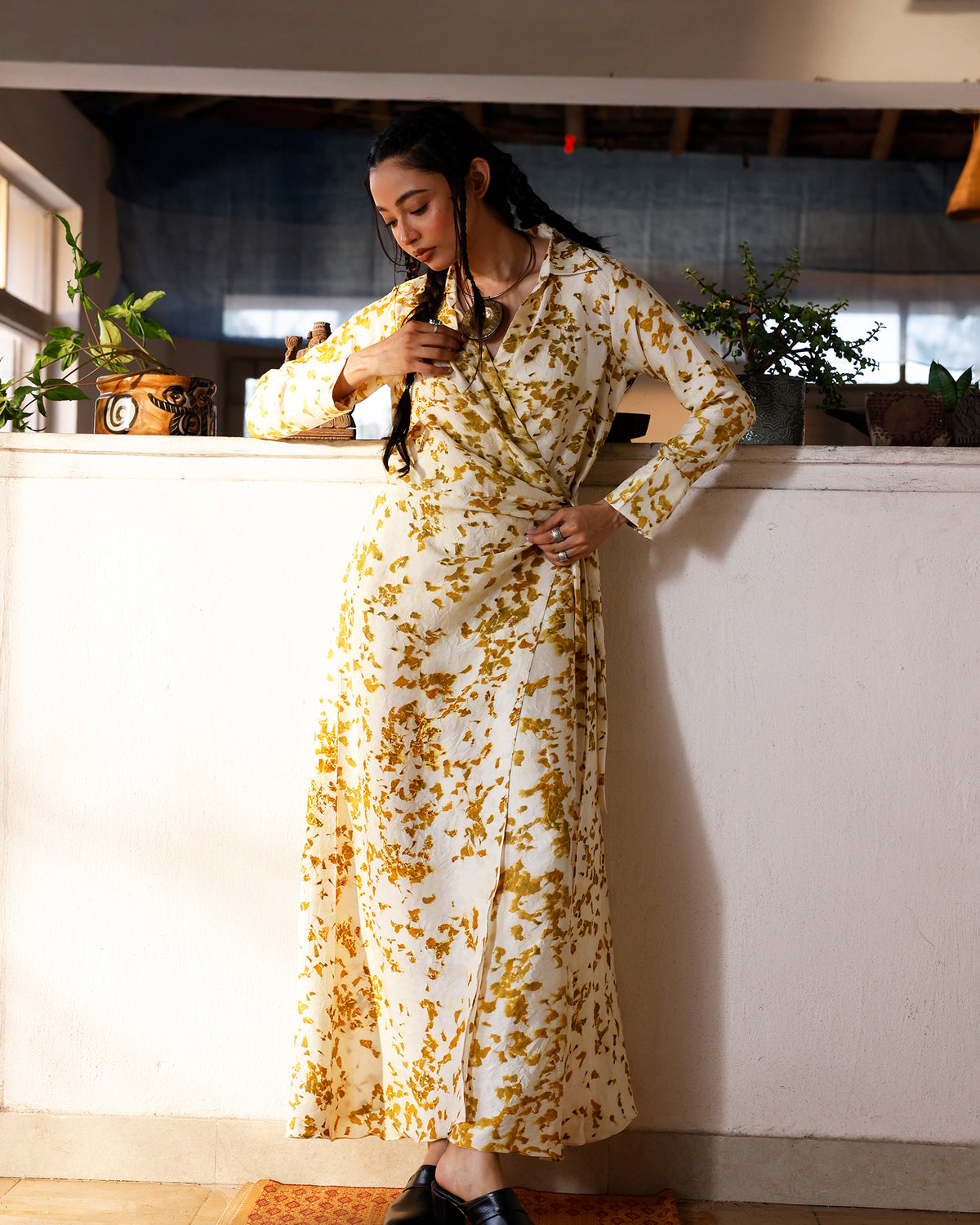 The Marigold Reverie Wrap Dress DRESSES IKKIVI