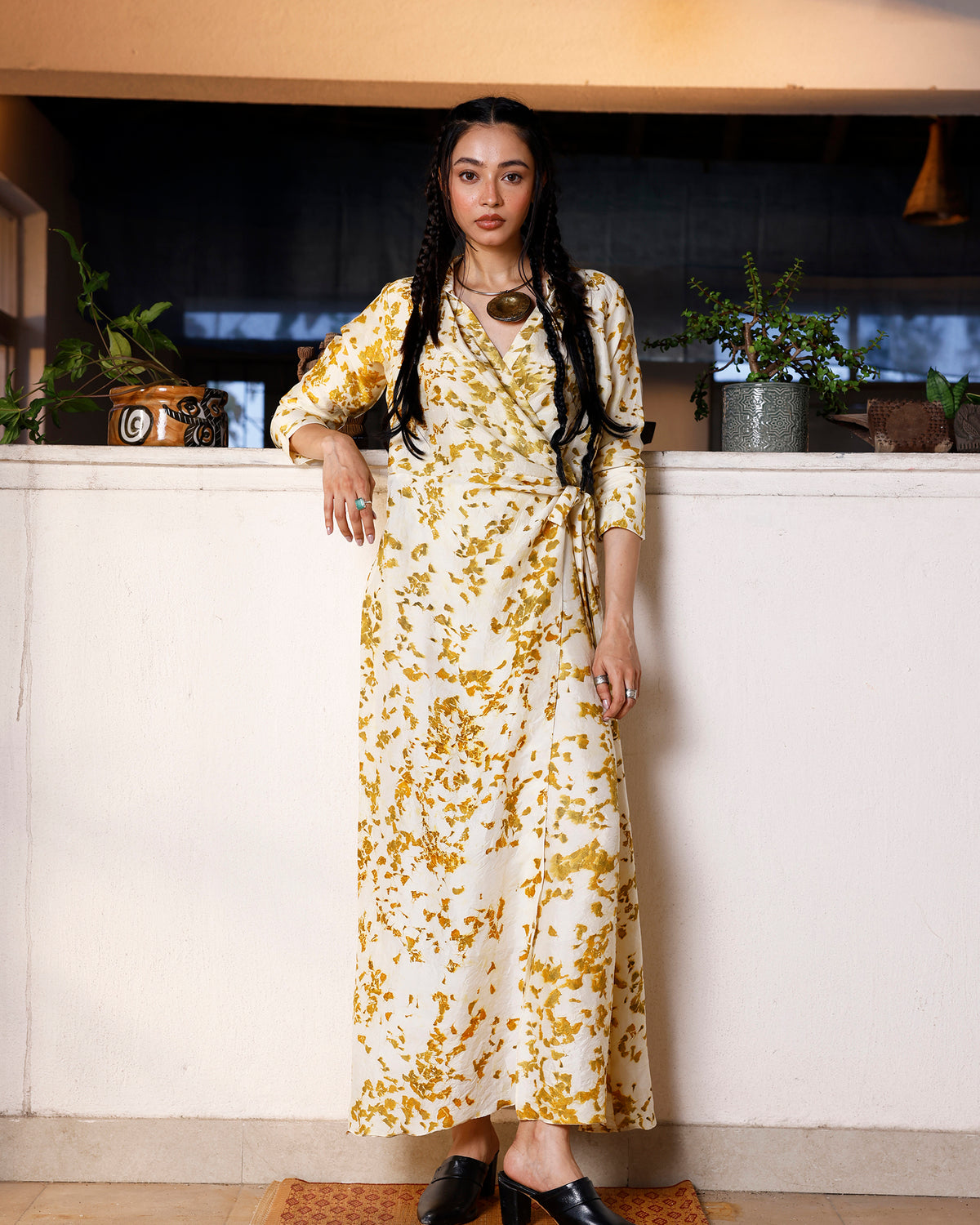 The Marigold Reverie Wrap Dress DRESSES IKKIVI