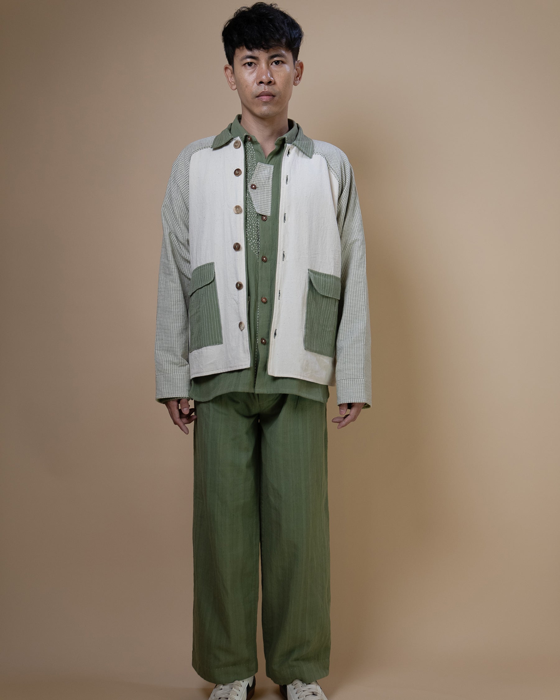 Meadows Unisex Colour Blocked Shirt Jacket JACKETS IKKIVI