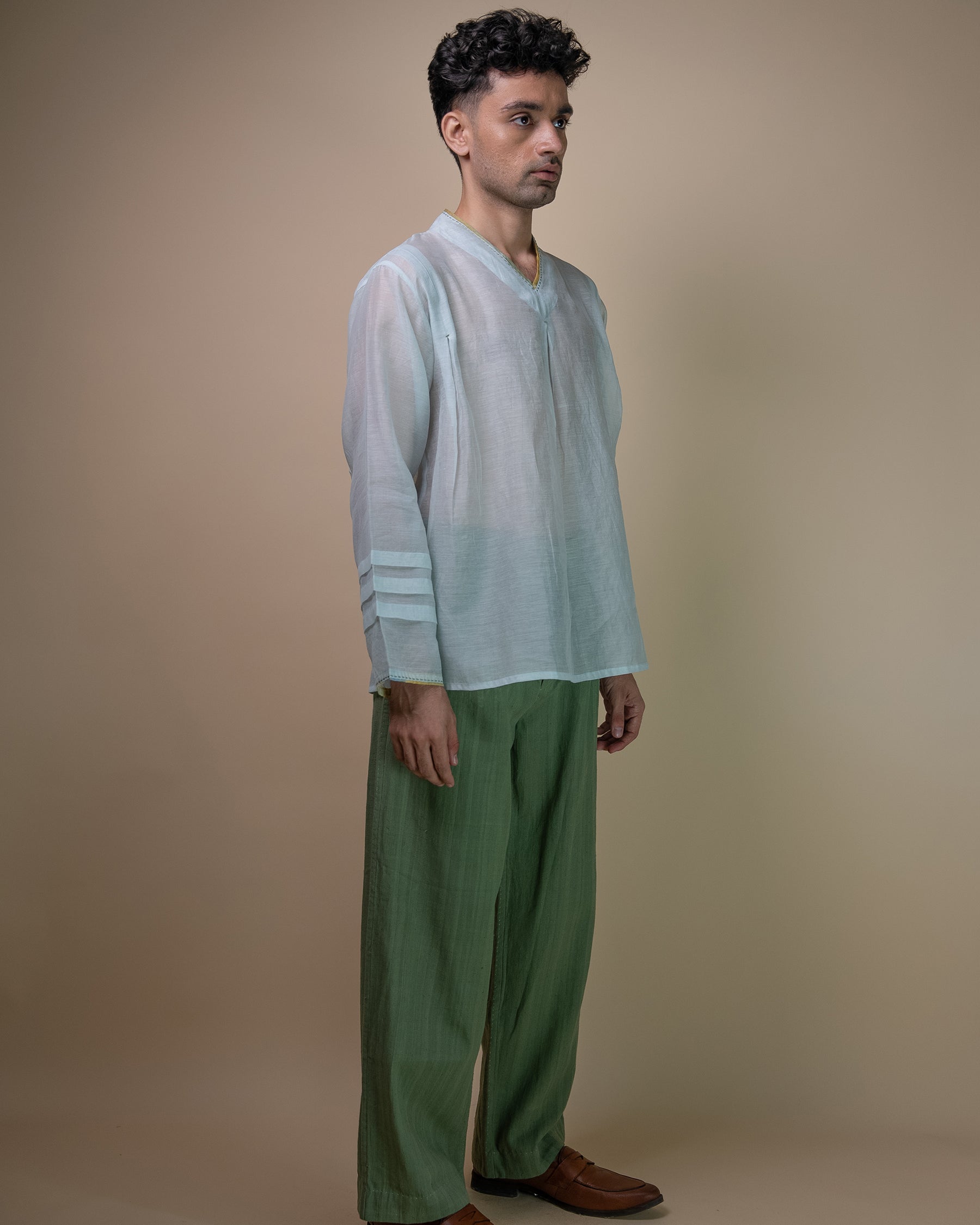 Meadows Unisex Chanderi Shirt TOPS IKKIVI