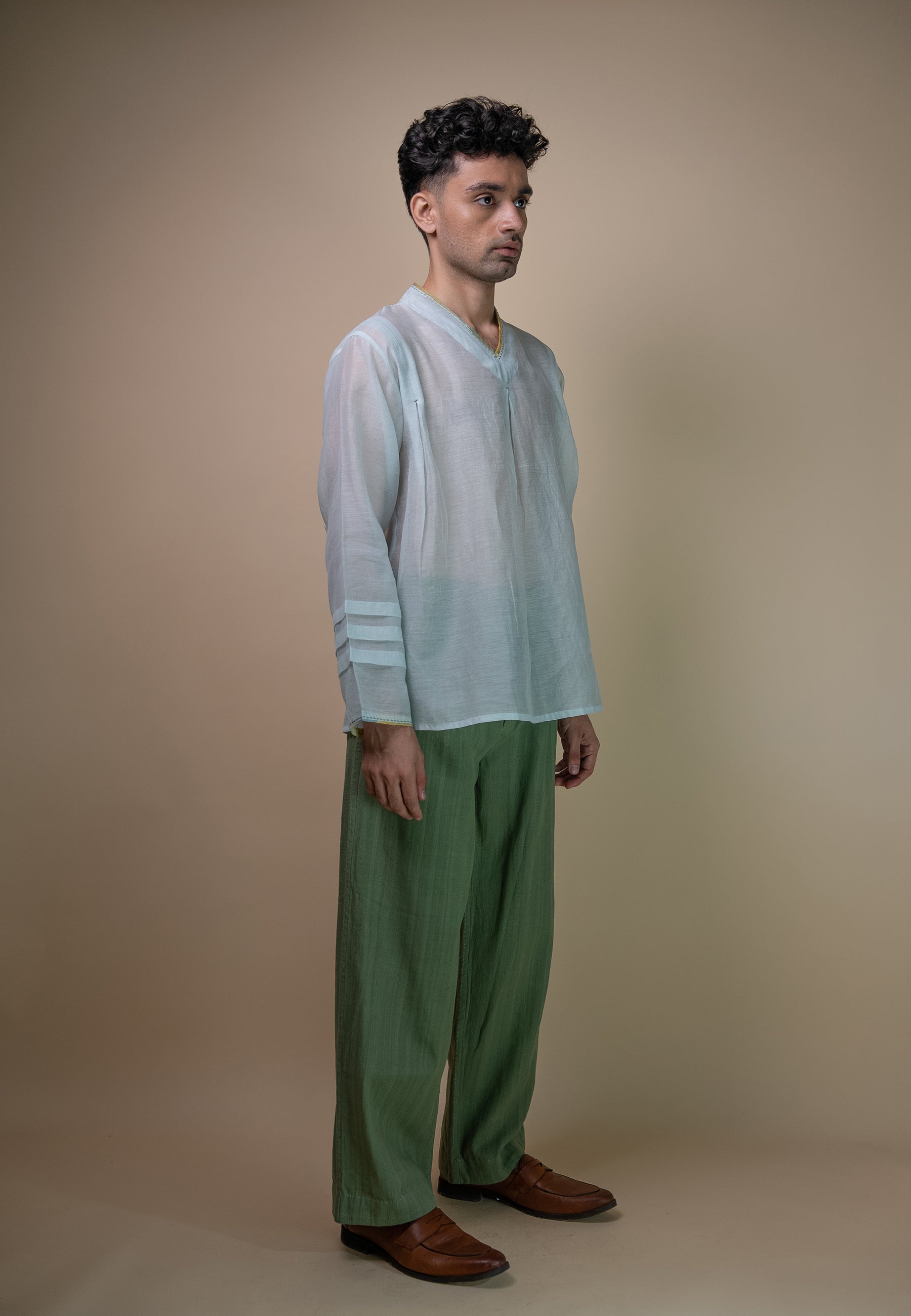 Meadows Unisex Chanderi Shirt TOPS IKKIVI