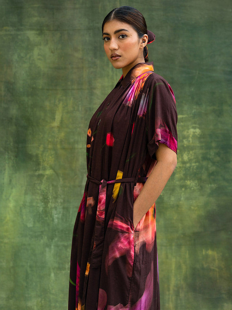 Zora Brown Dress DRESSES Doodlage