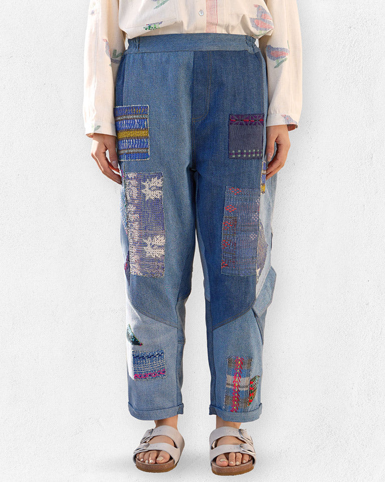 Aki Pants BOTTOMS IKKIVI One Size Pattern 1 Cotton