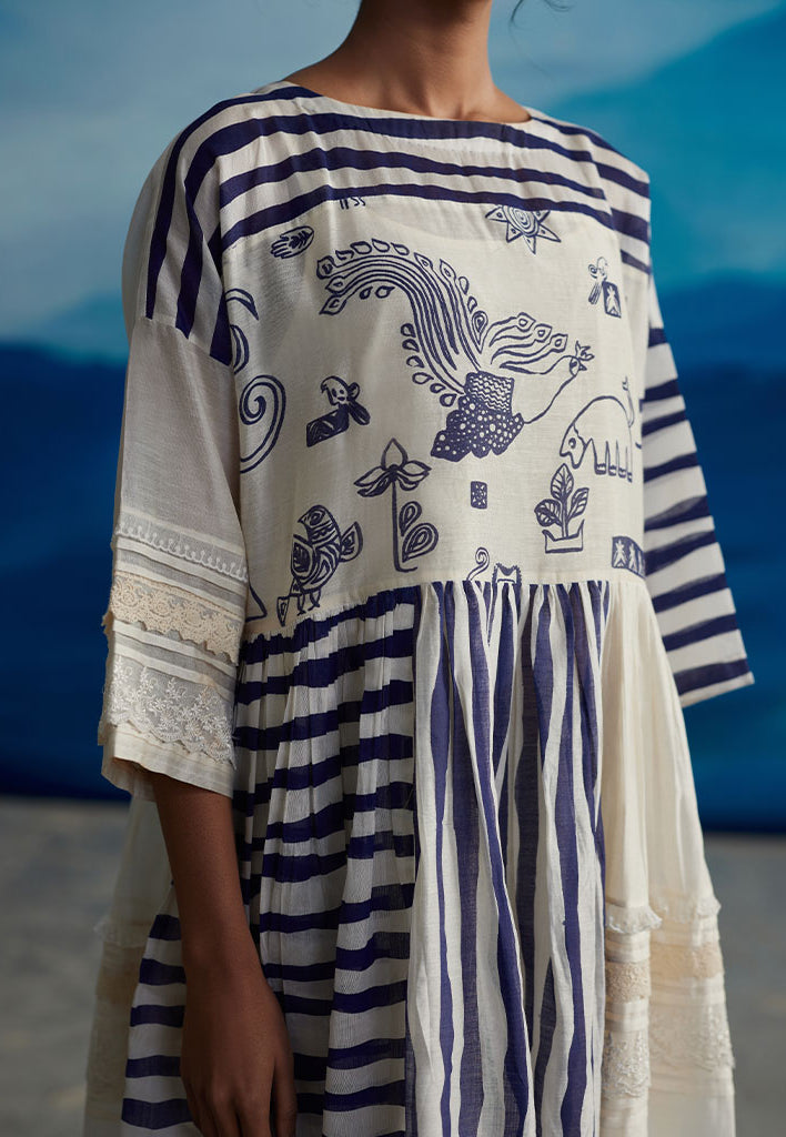 Delphine Patchwork Dress DRESSES Ahmev