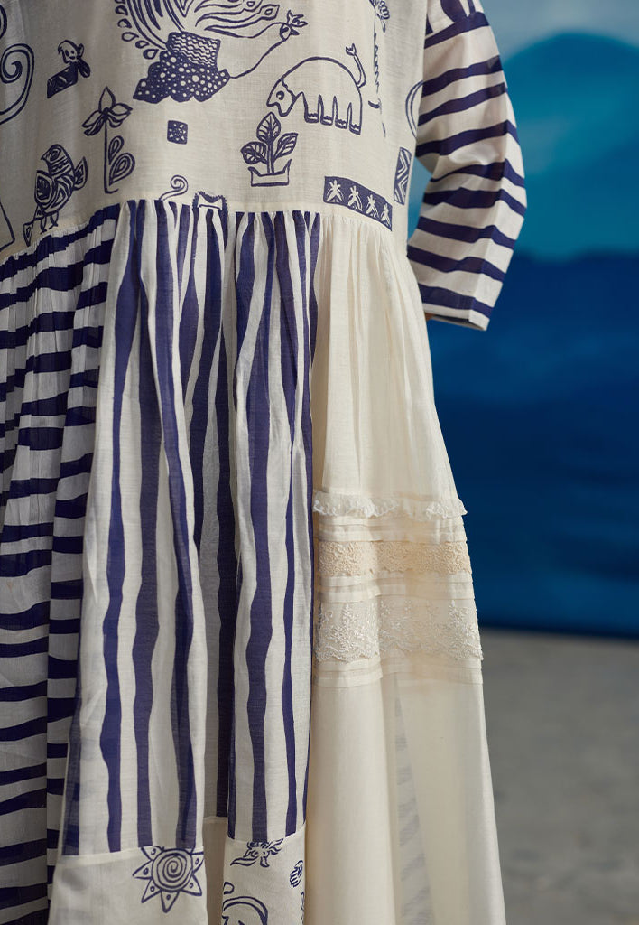 Delphine Patchwork Dress DRESSES Ahmev