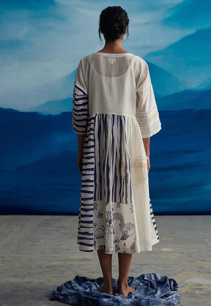 Delphine Patchwork Dress DRESSES Ahmev