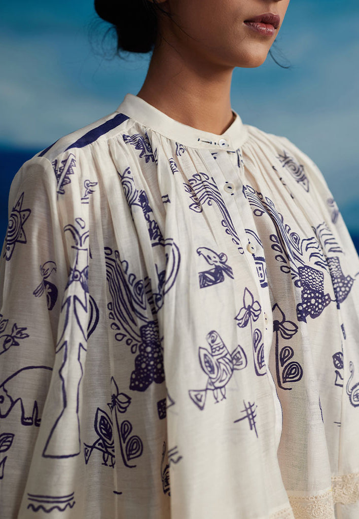 Juniper Gathered Top TOPS Ahmev